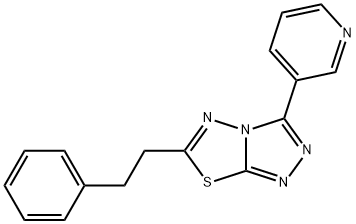 6-(2-phenylethyl)-3-(3-pyridinyl)[1,2,4]triazolo[3,4-b][1,3,4]thiadiazole Struktur