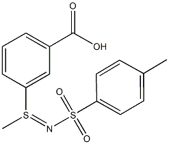 3-{methyl[(4-methylphenyl)sulfonyl]sulfinimidoyl}benzoic acid Struktur