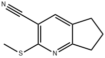 2-(methylsulfanyl)-6,7-dihydro-5H-cyclopenta[b]pyridine-3-carbonitrile Struktur