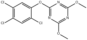 2,4-dimethoxy-6-(2,4,5-trichlorophenoxy)-1,3,5-triazine Struktur