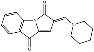 2-(1-piperidinylmethylene)-3H-pyrrolo[1,2-a]indole-3,9(2H)-dione Struktur