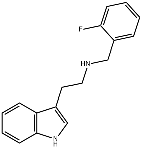 N-[(2-fluorophenyl)methyl]-2-(1H-indol-3-yl)ethanamine Struktur