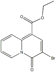 ethyl 3-bromo-4-oxo-4H-quinolizine-1-carboxylate Struktur