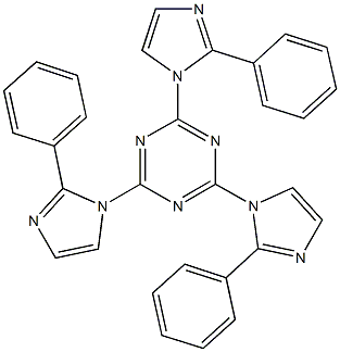 2,4,6-tris(2-phenyl-1H-imidazol-1-yl)-1,3,5-triazine Struktur