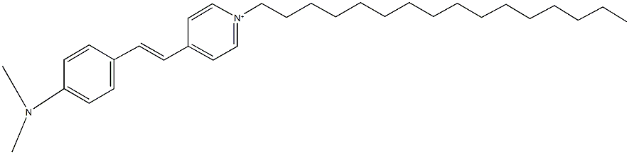 4-{2-[4-(dimethylamino)phenyl]vinyl}-1-hexadecylpyridinium Struktur