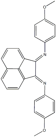 N-(4-methoxyphenyl)-N-(2-[(4-methoxyphenyl)imino]-1(2H)-acenaphthylenylidene)amine Struktur