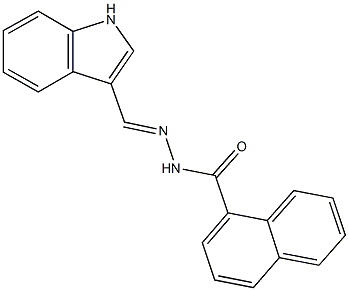 N'-(1H-indol-3-ylmethylene)-1-naphthohydrazide Struktur