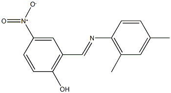 2-{[(2,4-dimethylphenyl)imino]methyl}-4-nitrophenol Struktur