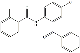 N-(2-benzoyl-4-chlorophenyl)-2-fluorobenzamide Struktur