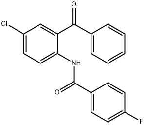 N-(2-benzoyl-4-chlorophenyl)-4-fluorobenzamide Struktur