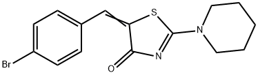 5-(4-bromobenzylidene)-2-(1-piperidinyl)-1,3-thiazol-4(5H)-one Struktur