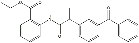 ethyl 2-{[2-(3-benzoylphenyl)propanoyl]amino}benzoate Struktur