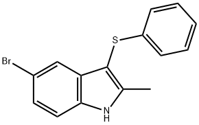 5-bromo-2-methyl-3-(phenylsulfanyl)-1H-indole Struktur