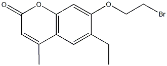 7-(2-bromoethoxy)-6-ethyl-4-methyl-2H-chromen-2-one Struktur