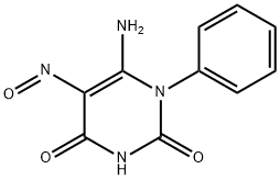 6-amino-5-nitroso-1-phenylpyrimidine-2,4(1H,3H)-dione Struktur