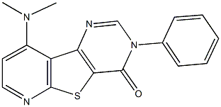 9-(dimethylamino)-3-phenylpyrido[3',2':4,5]thieno[3,2-d]pyrimidin-4(3H)-one Struktur