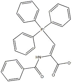 2-(benzoylamino)-3-(triphenylphosphonio)acrylate Struktur