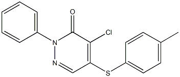 4-chloro-5-[(4-methylphenyl)sulfanyl]-2-phenyl-3(2H)-pyridazinone Struktur