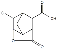 2-chloro-5-oxo-4-oxatricyclo[4.2.1.0~3,7~]nonane-9-carboxylic acid Struktur