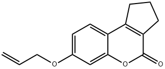 7-(allyloxy)-2,3-dihydrocyclopenta[c]chromen-4(1H)-one Struktur