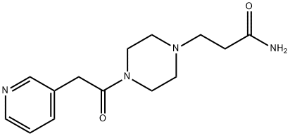 3-[4-(3-pyridinylacetyl)-1-piperazinyl]propanamide Struktur