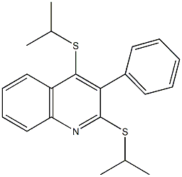 2,4-bis(isopropylsulfanyl)-3-phenylquinoline Struktur