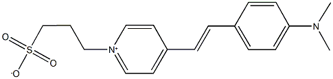 3-(4-{2-[4-(dimethylamino)phenyl]vinyl}pyridinium-1-yl)propane-1-sulfonate Struktur