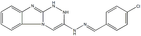 4-chlorobenzaldehyde 1,2-dihydro[1,2,4]triazino[4,3-a]benzimidazol-3-ylhydrazone Struktur