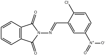 2-({2-chloro-5-nitrobenzylidene}amino)-1H-isoindole-1,3(2H)-dione Struktur