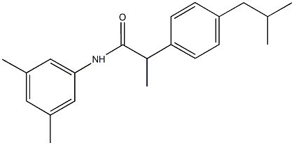 N-(3,5-dimethylphenyl)-2-(4-isobutylphenyl)propanamide Struktur