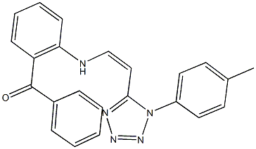 [2-({2-[1-(4-methylphenyl)-1H-tetraazol-5-yl]vinyl}amino)phenyl](phenyl)methanone Struktur