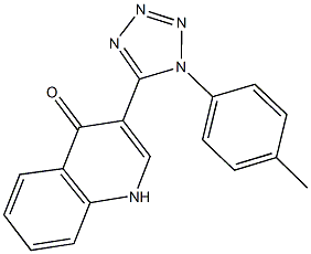 3-[1-(4-methylphenyl)-1H-tetraazol-5-yl]-4(1H)-quinolinone Struktur