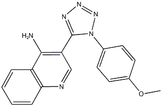 3-[1-(4-methoxyphenyl)-1H-tetraazol-5-yl]-4-quinolinamine Struktur