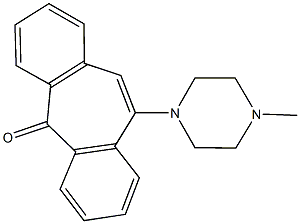 10-(4-methyl-1-piperazinyl)-5H-dibenzo[a,d]cyclohepten-5-one Struktur