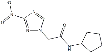 N-cyclopentyl-2-{3-nitro-1H-1,2,4-triazol-1-yl}acetamide Struktur