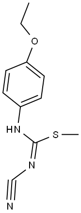 methyl N'-cyano-N-(4-ethoxyphenyl)imidothiocarbamate Struktur