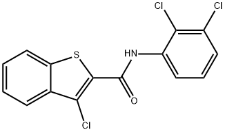 3-chloro-N-(2,3-dichlorophenyl)-1-benzothiophene-2-carboxamide Struktur