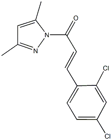 1-[3-(2,4-dichlorophenyl)acryloyl]-3,5-dimethyl-1H-pyrazole Struktur