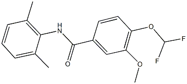 4-(difluoromethoxy)-N-(2,6-dimethylphenyl)-3-methoxybenzamide Struktur