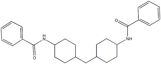 N-(4-{[4-(benzoylamino)cyclohexyl]methyl}cyclohexyl)benzamide Struktur