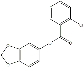 1,3-benzodioxol-5-yl 2-chlorobenzoate Struktur