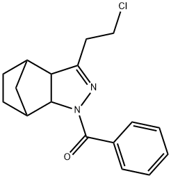 3-benzoyl-5-(2-chloroethyl)-3,4-diazatricyclo[5.2.1.0~2,6~]dec-4-ene Struktur