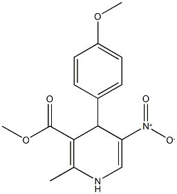 methyl 5-nitro-4-(4-methoxyphenyl)-2-methyl-1,4-dihydro-3-pyridinecarboxylate Struktur