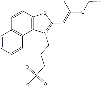 3-[2-(2-ethoxy-1-propenyl)naphtho[1,2-d][1,3]thiazol-1-ium-1-yl]-1-propanesulfonate Struktur