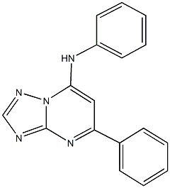 N-phenyl-N-(5-phenyl[1,2,4]triazolo[1,5-a]pyrimidin-7-yl)amine Struktur