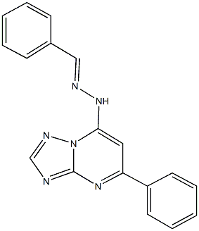 benzaldehyde (5-phenyl[1,2,4]triazolo[1,5-a]pyrimidin-7-yl)hydrazone Struktur