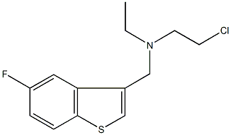 N-(2-chloroethyl)-N-ethyl-N-[(5-fluoro-1-benzothien-3-yl)methyl]amine Struktur