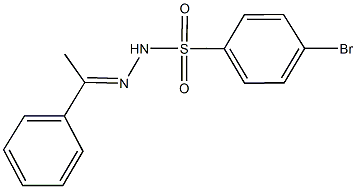 4-bromo-N'-(1-phenylethylidene)benzenesulfonohydrazide Struktur