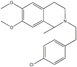 2-[2-(4-chlorophenyl)ethyl]-6,7-dimethoxy-1-methyl-1,2,3,4-tetrahydroisoquinoline Struktur