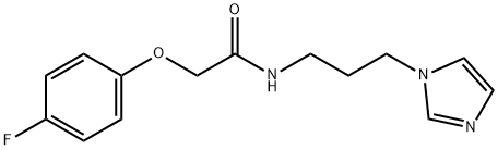 2-(4-fluorophenoxy)-N-[3-(1H-imidazol-1-yl)propyl]acetamide Struktur